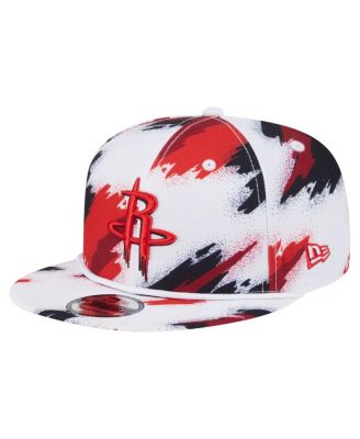 New Era - Men's White Houston Rockets Paint 9FIFTY Snapback Hat