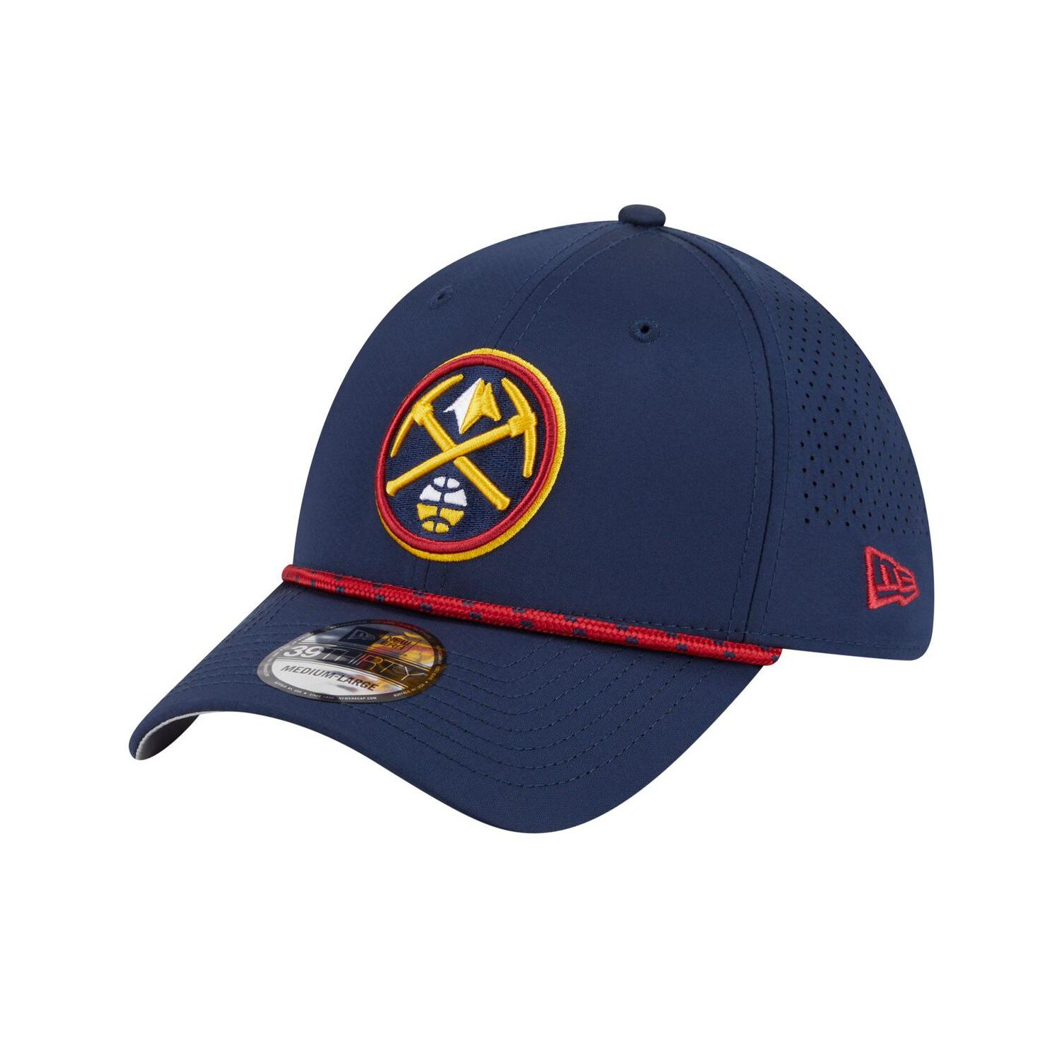 Men's Navy Denver Nuggets Featherweight Poly Rope Flex 39Thirty Hat