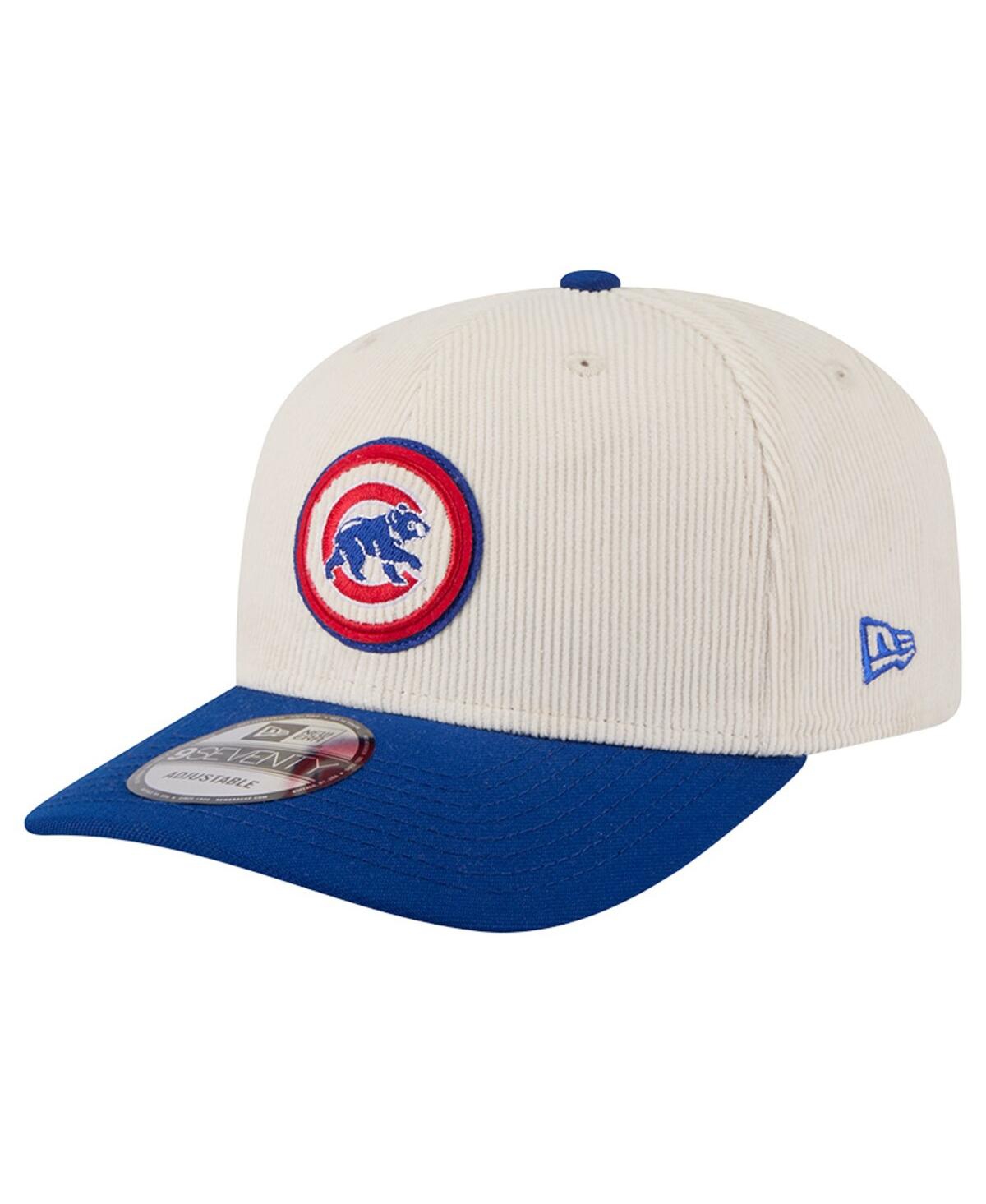 New Era Men's Cream/blue Chicago Cubs Loyal 9seventy Adjustable Hat In Blue