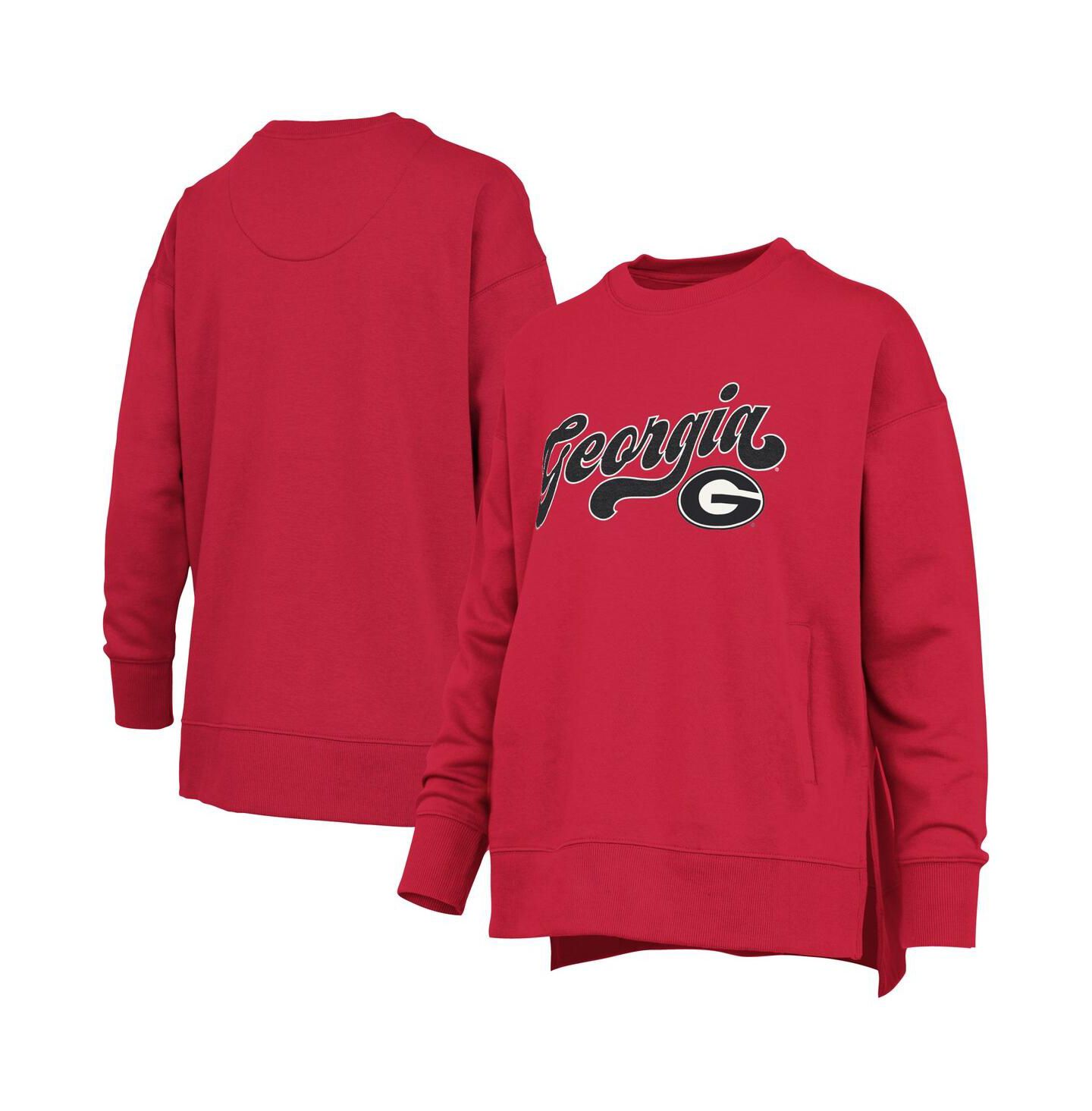 Женская толстовка Pressbox Red Georgia Bulldogs Bonanza Chenille Harper Script — фото 1