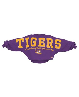 Pressbox - Women's Purple LSU Tigers Flannigan Oversized Dolman Pullover Sweatshirt