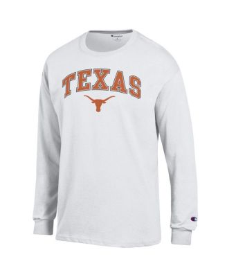 Men's&nbsp;White Texas Longhorns Arch Over Logo Long Sleeve T-Shirt