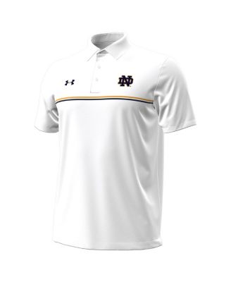 Under Armor Men's White Notre Dame Fighting Irish Performance Drive Chest Stripe Polo Shirt