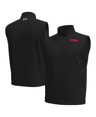 Under Armour - Men's Black Utah Utes Drive Pro Storm Full-Zip Vest