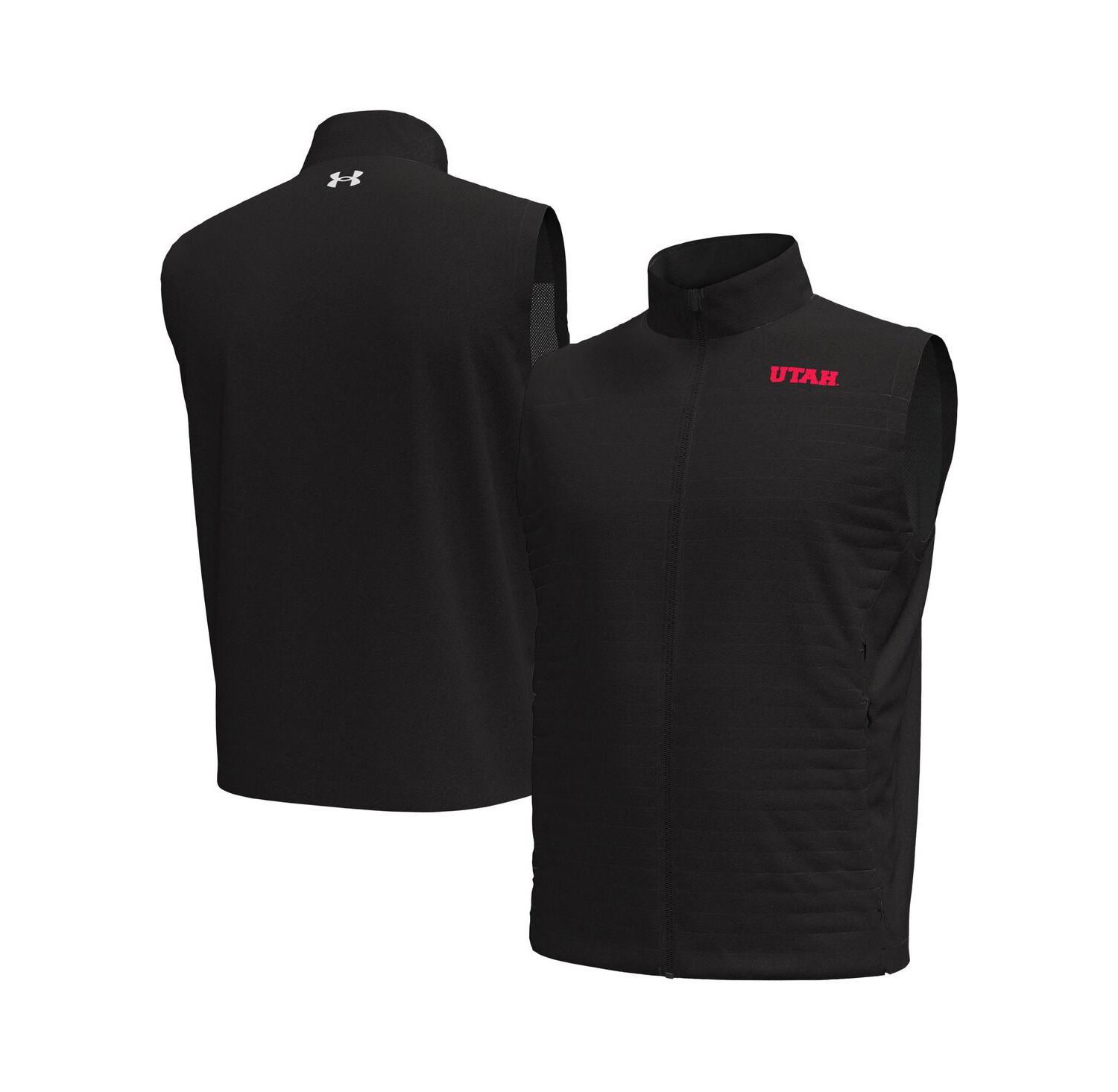 Under Armor Men's Black Utah Utes Drive Pro Storm Full-Zip Vest