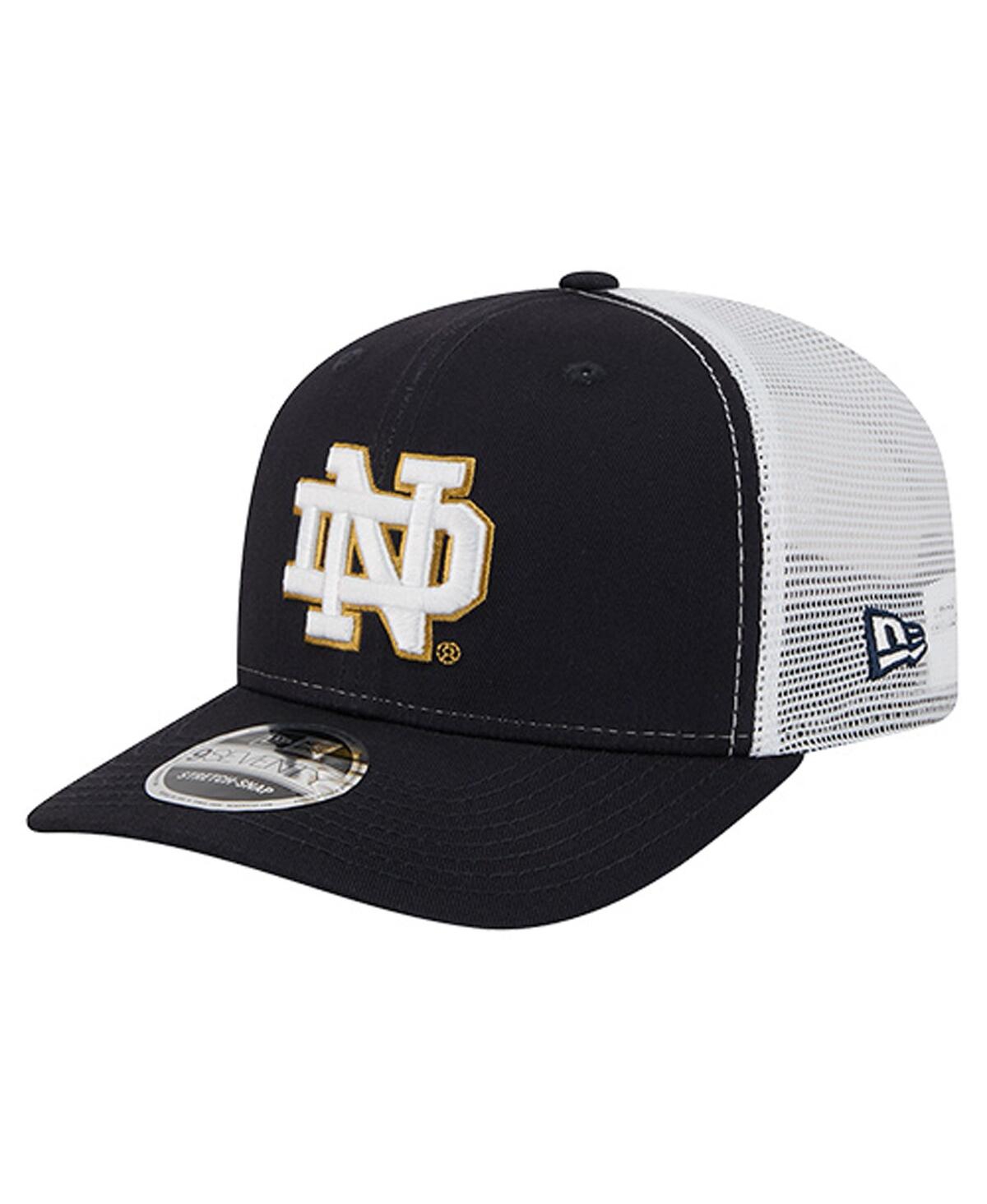 New Era Men'sâ Navy Notre Dame Fighting Irish Team 9seventy Coolera Trucker Adjustable Hat In Black