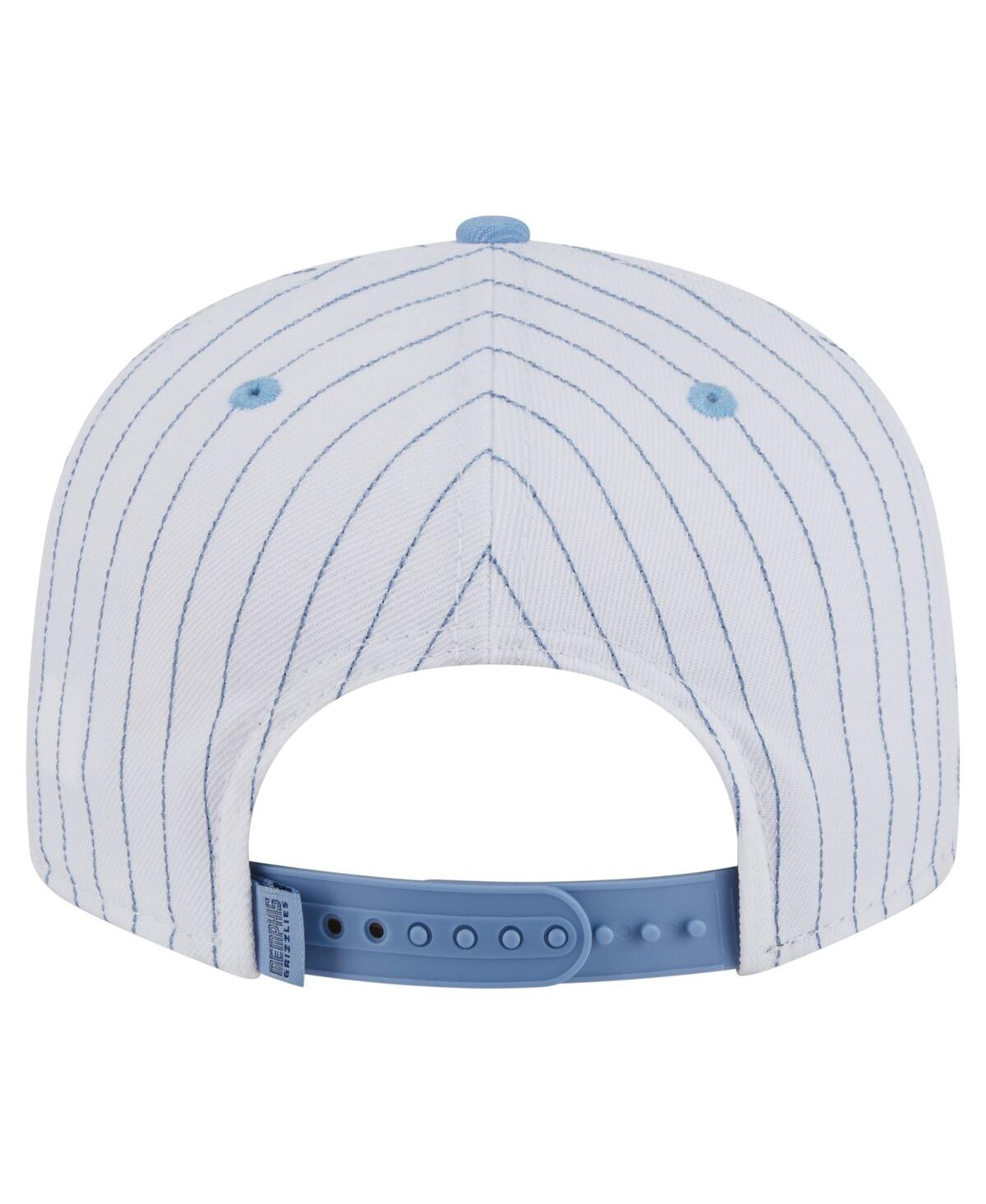 New Era Men's White/light Blue Memphis Grizzlies Deceptor Pinstripe 9fifty Snapback Hat In Brown