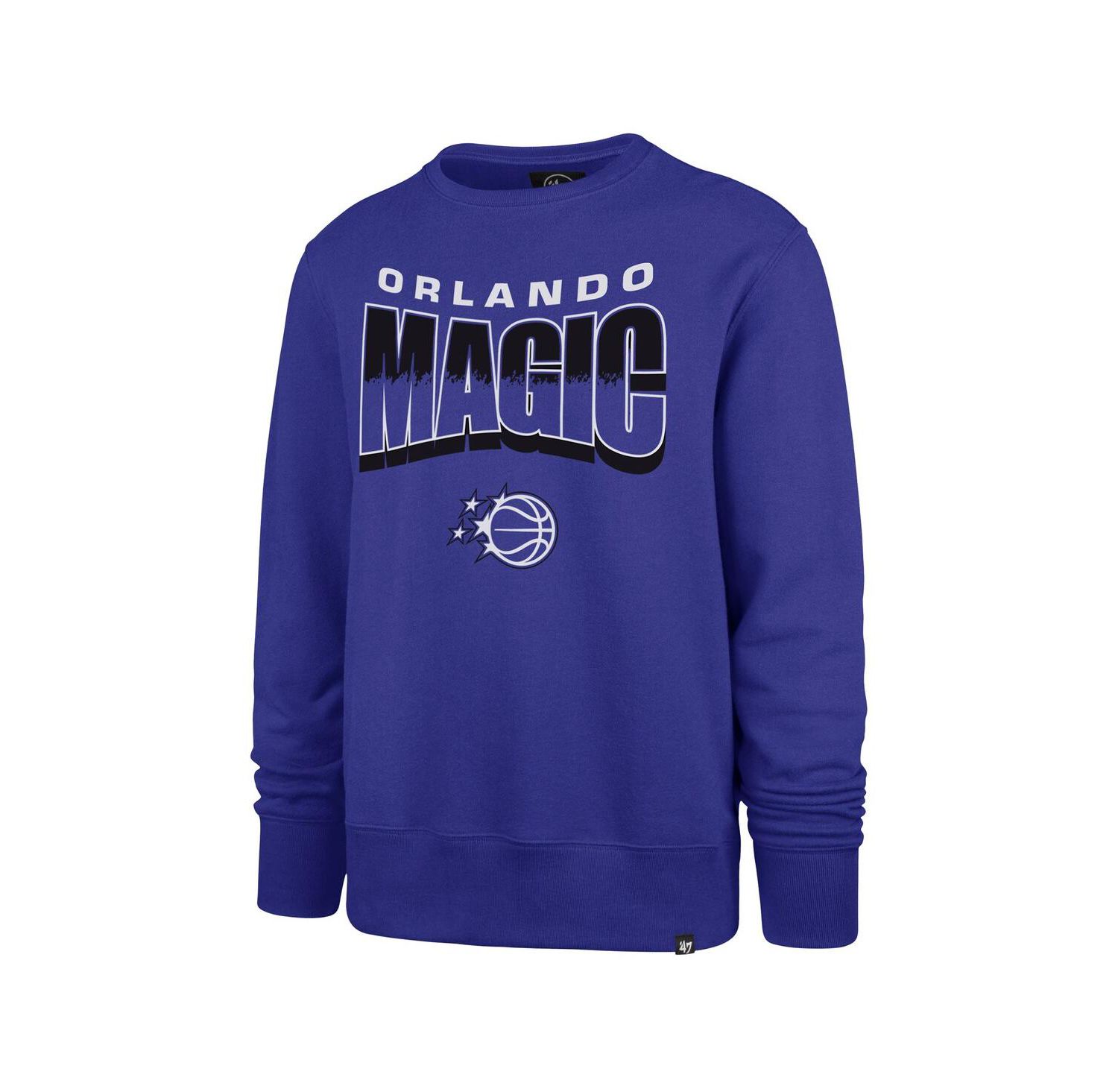 Men's and Women's Blue Orlando Magic Brush By Headline Crewneck Sweatshirt
