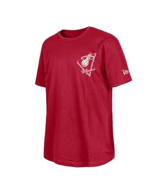 Men's Dark Red Miami Heat Glow-in-the-Dark T-Shirt