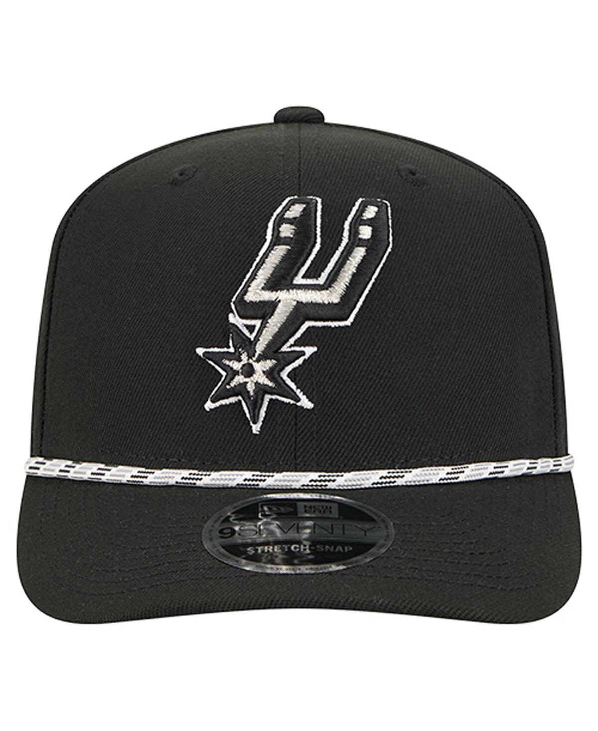 New Era Men's Black San Antonio Spurs Rope 9seventy Adjustable Hat In Black
