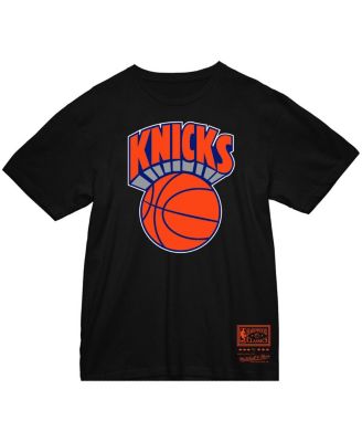 Men's Black New York Knicks Big Tall Hardwood Classics Vintage Logo T-Shirt