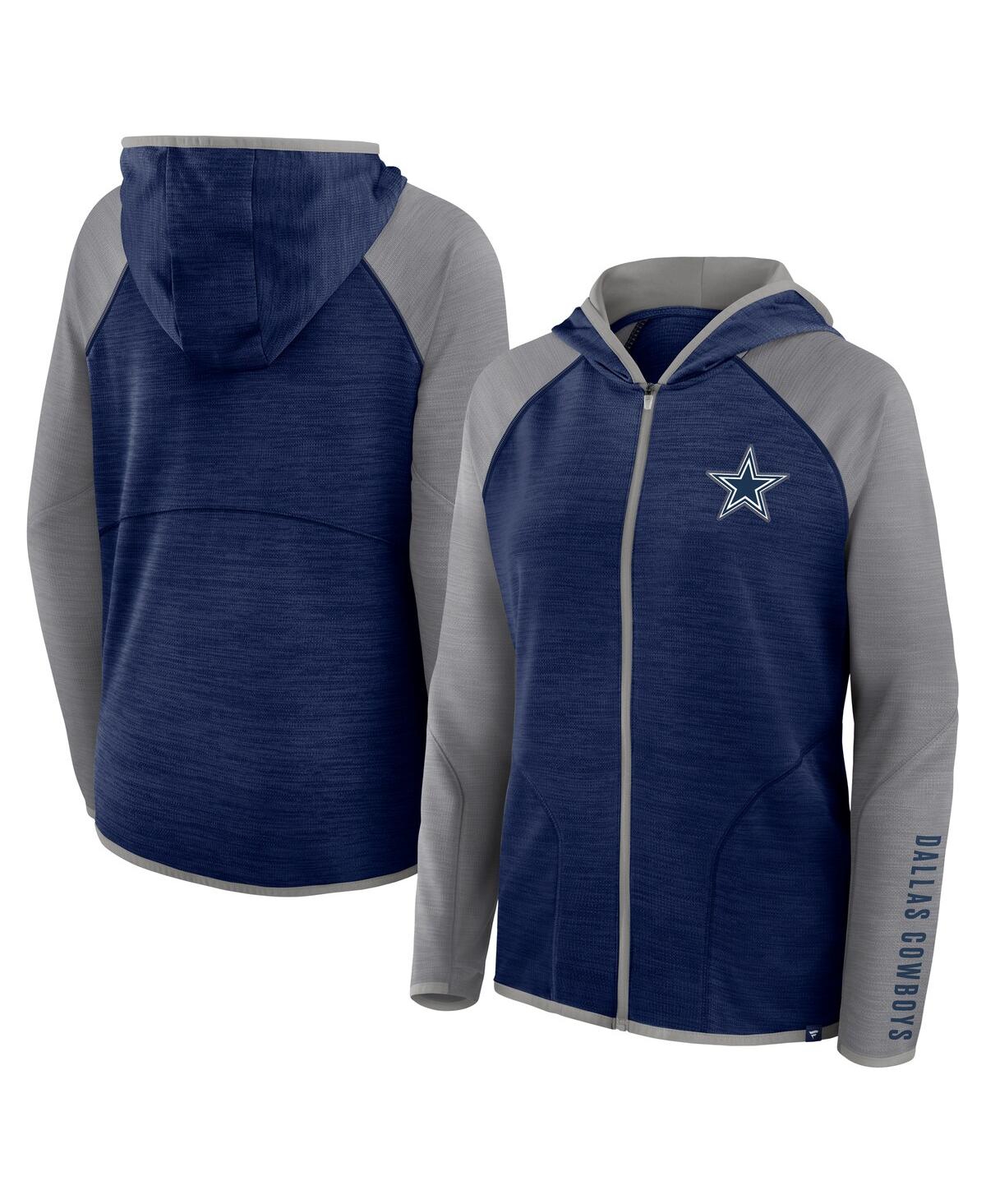 Fanatics Women's Navy Dallas Cowboys Plus Size End Around Pass Full-Zip Hoodie