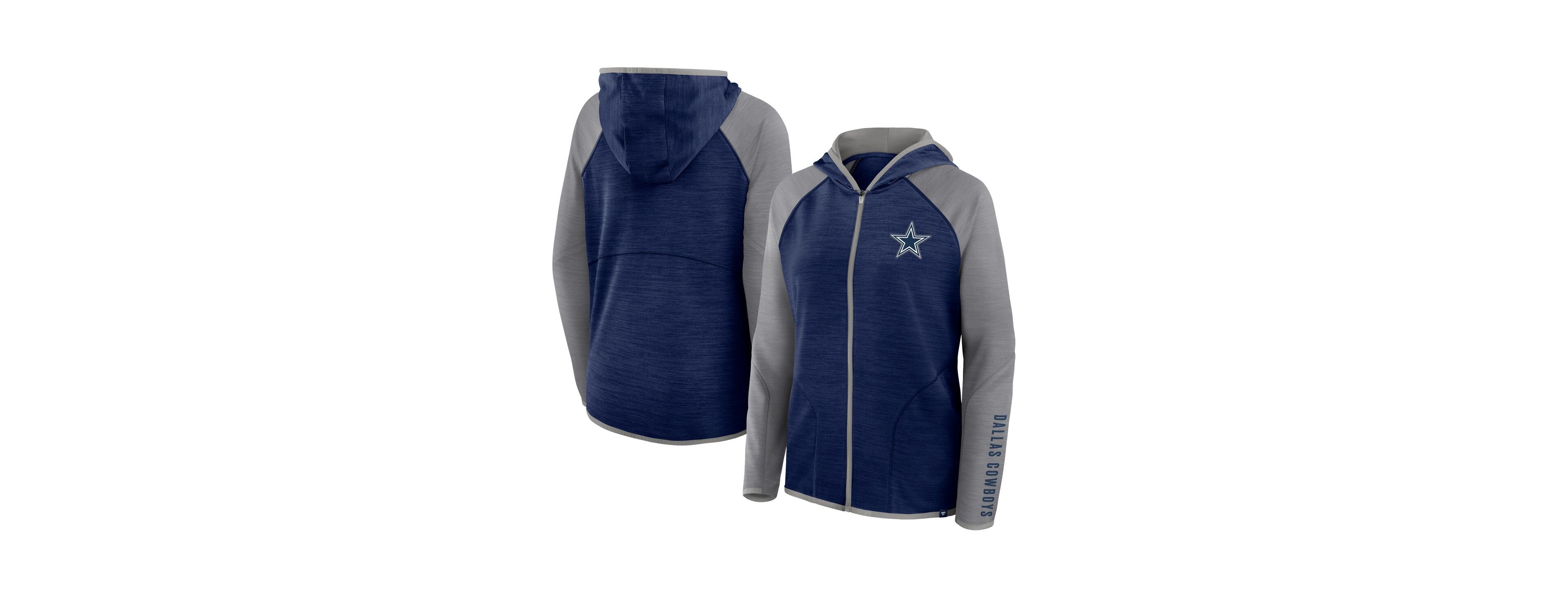 Fanatics Women's Navy Dallas Cowboys Plus Size End Around Pass Full-Zip Hoodie