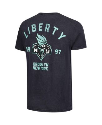 Men's and Women's Black New York Liberty Oversized Vintage Wash T-Shirt