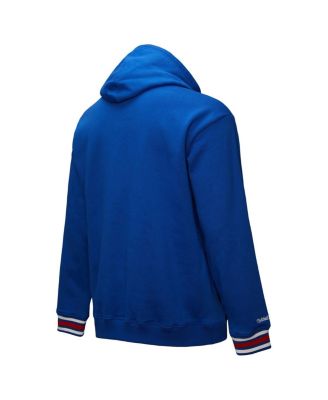 Men's Royal Philadelphia 76ers Chainstitch Applique Vintage Heavyweight Pullover Hoodie