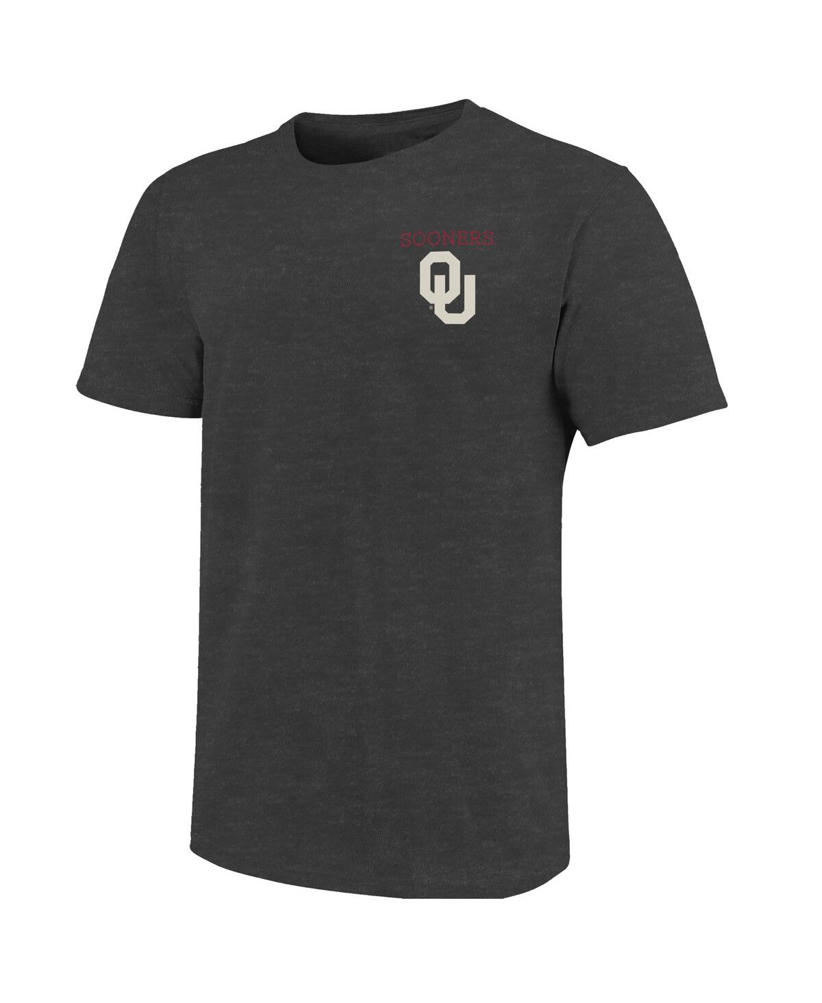Image One Men's Heather Charcoal Oklahoma Sooners Big Tall Campus Scene Core T-Shirt
