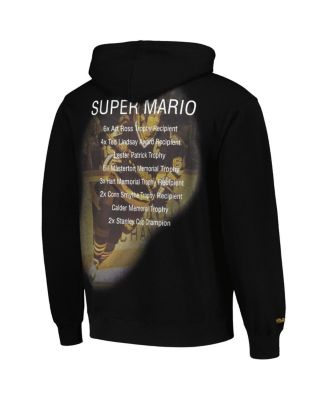 Men's Mario Lemieux Black Pittsburgh Penguins Premium Name Number Fleece Pullover Sweatshirt