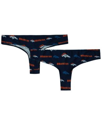 Concepts Sport - Women's Navy Denver Broncos Mosaic All Over Print Thong