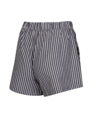 Women's 2-Pack Charcoal Detroit Lions Stripes and Solids Boxer Shorts Set