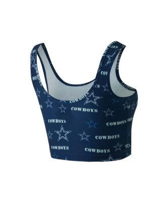 Women's Navy Dallas Cowboys Mosaic Allover Print Bralette