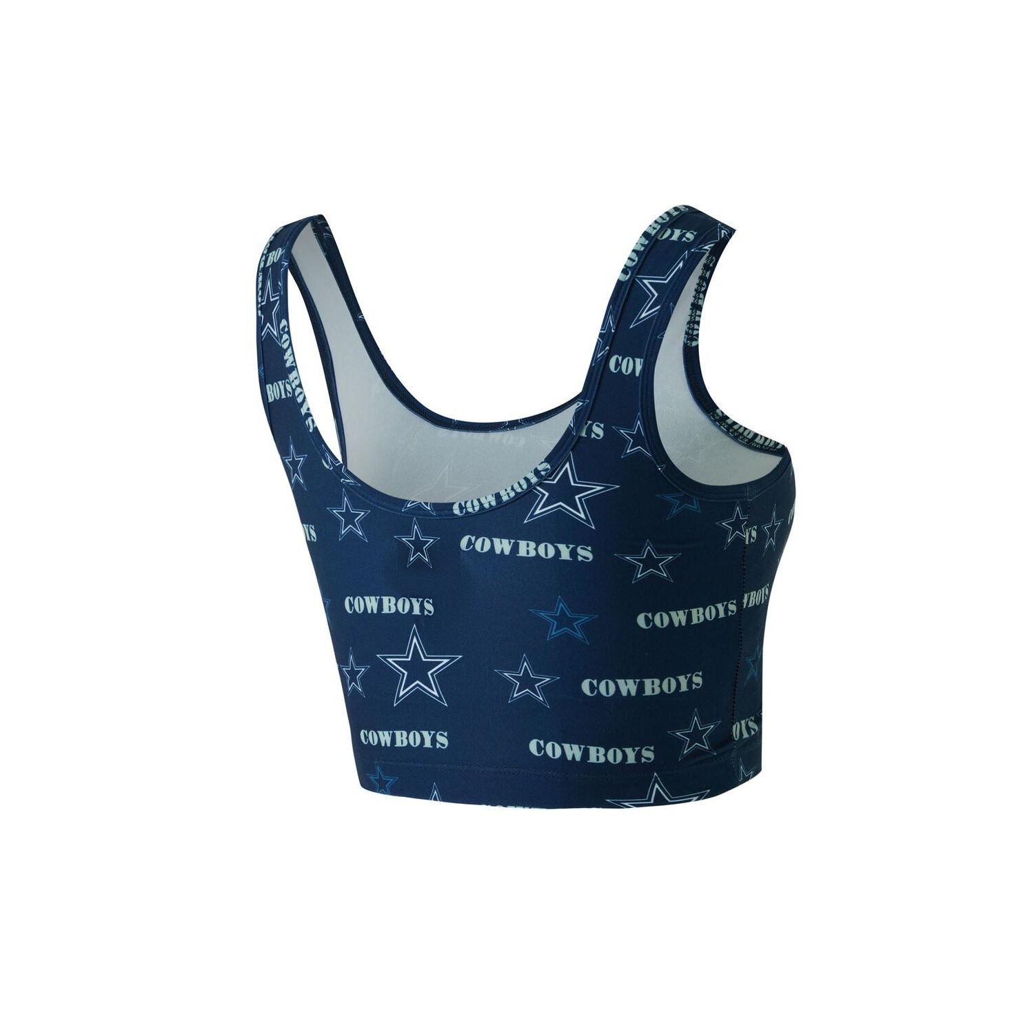 Women's Navy Dallas Cowboys Mosaic Allover Print Bralette