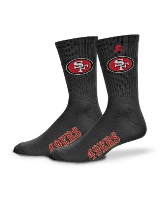 Starter - Men's and Women's Black San Francisco 49ers Satin Crew Socks