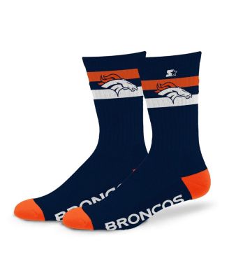 Starter - Men's and Women's Denver Broncos Team Color Two-Stripe Crew Socks