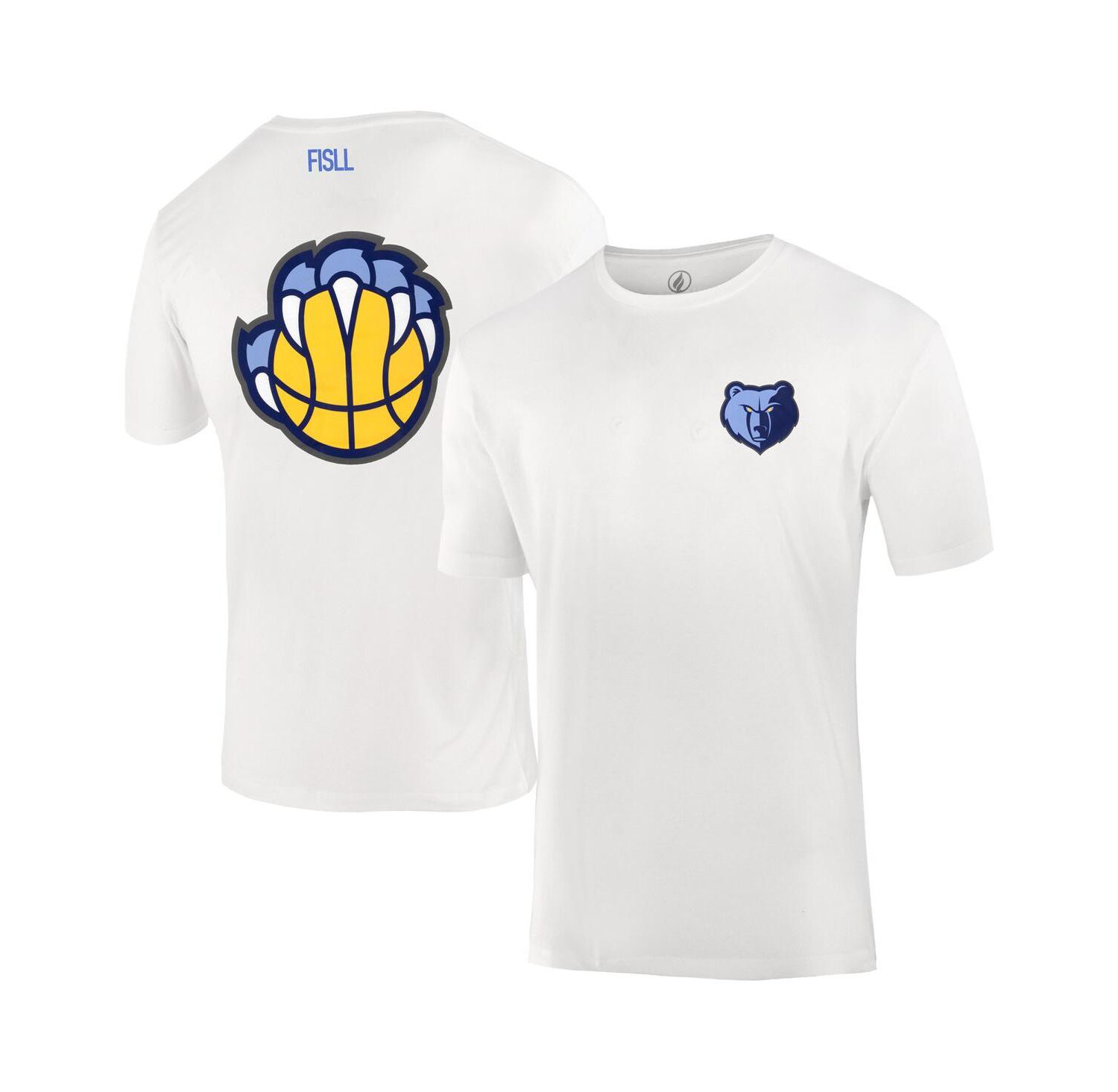Men's and Women's White Memphis Grizzlies Burst Logo T-Shirt