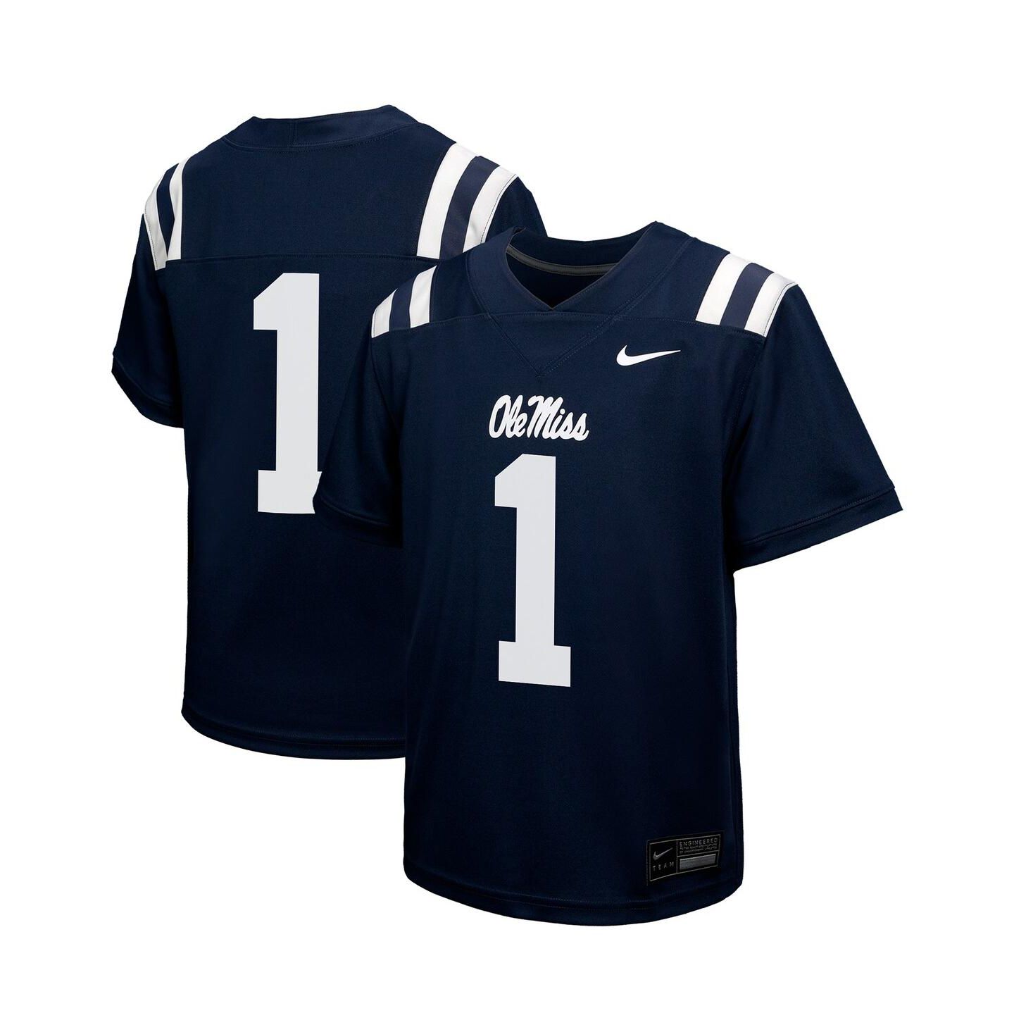 Детская игровая джерси Nike Ole Miss Rebels #1 Untouchable Replica, Navy — фото 1