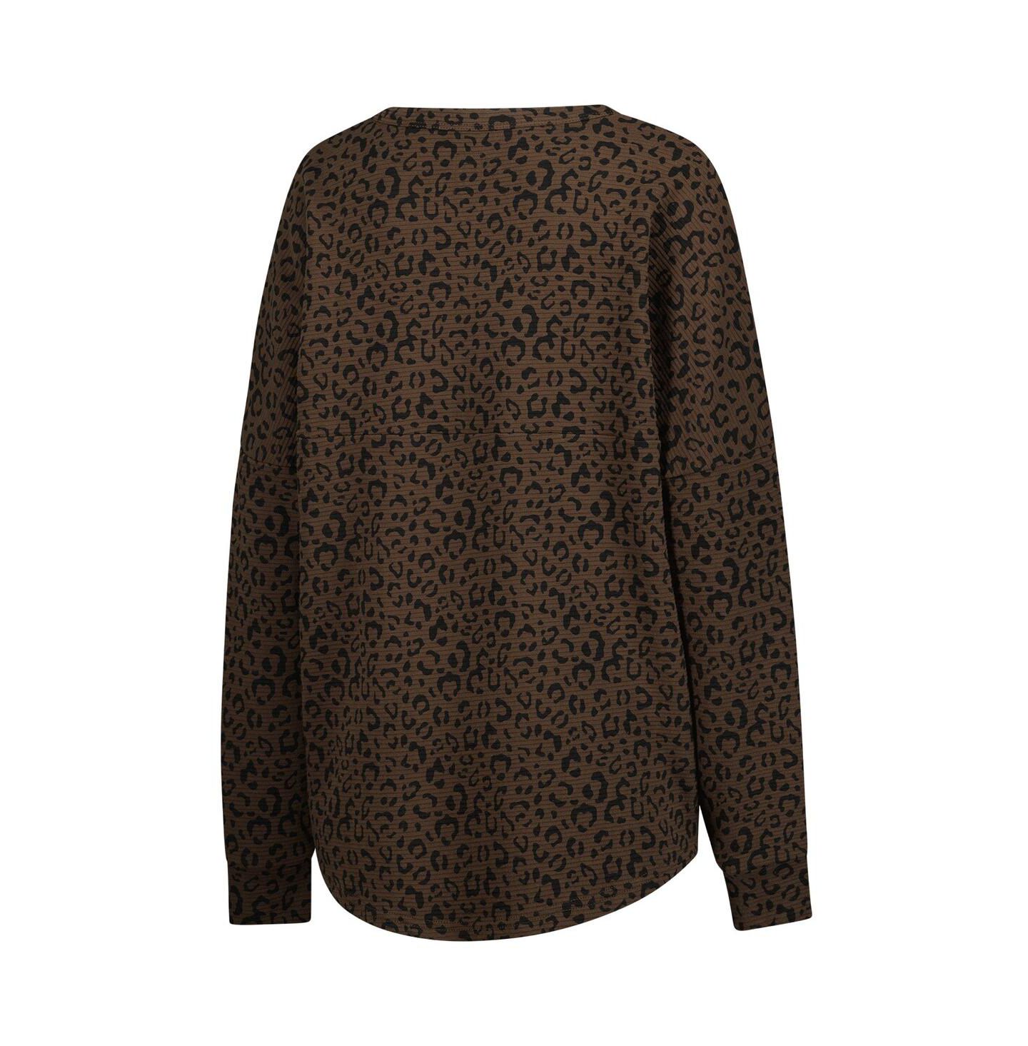 Женская толстовка Gameday Couture Brown Michigan Wolverines Leopard Oversized Sweatshirt — фото 2