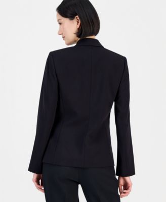 Women&#39;s One-Button Blazer With Inner-Elastic Retractable Sleeves