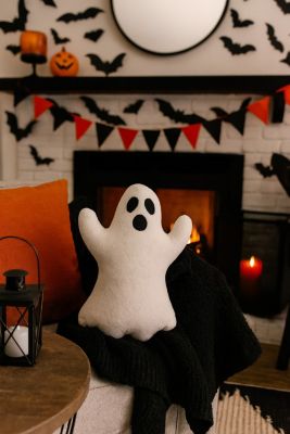 Ghost Shaped Halloween Throw Pillow 13" x 19"