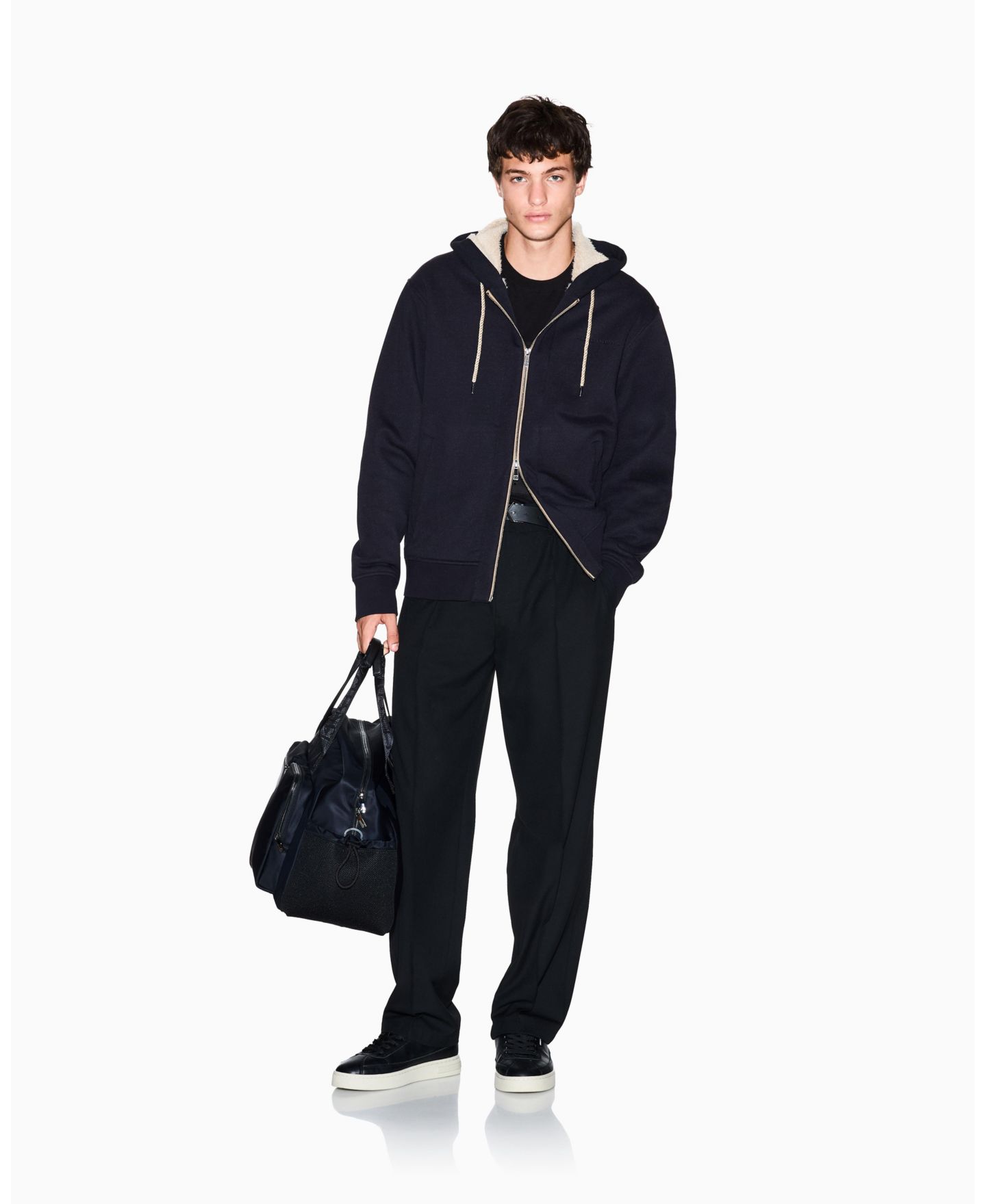 Мужское худи A|X Armani Exchange Sherpa Lined Full Zip — фото 2
