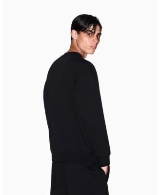 Men's Gold Logo Center Chest Graphic Crewneck Sweatshirt