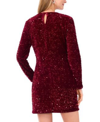 Women's Sequin Long-Sleeve Mini Dress