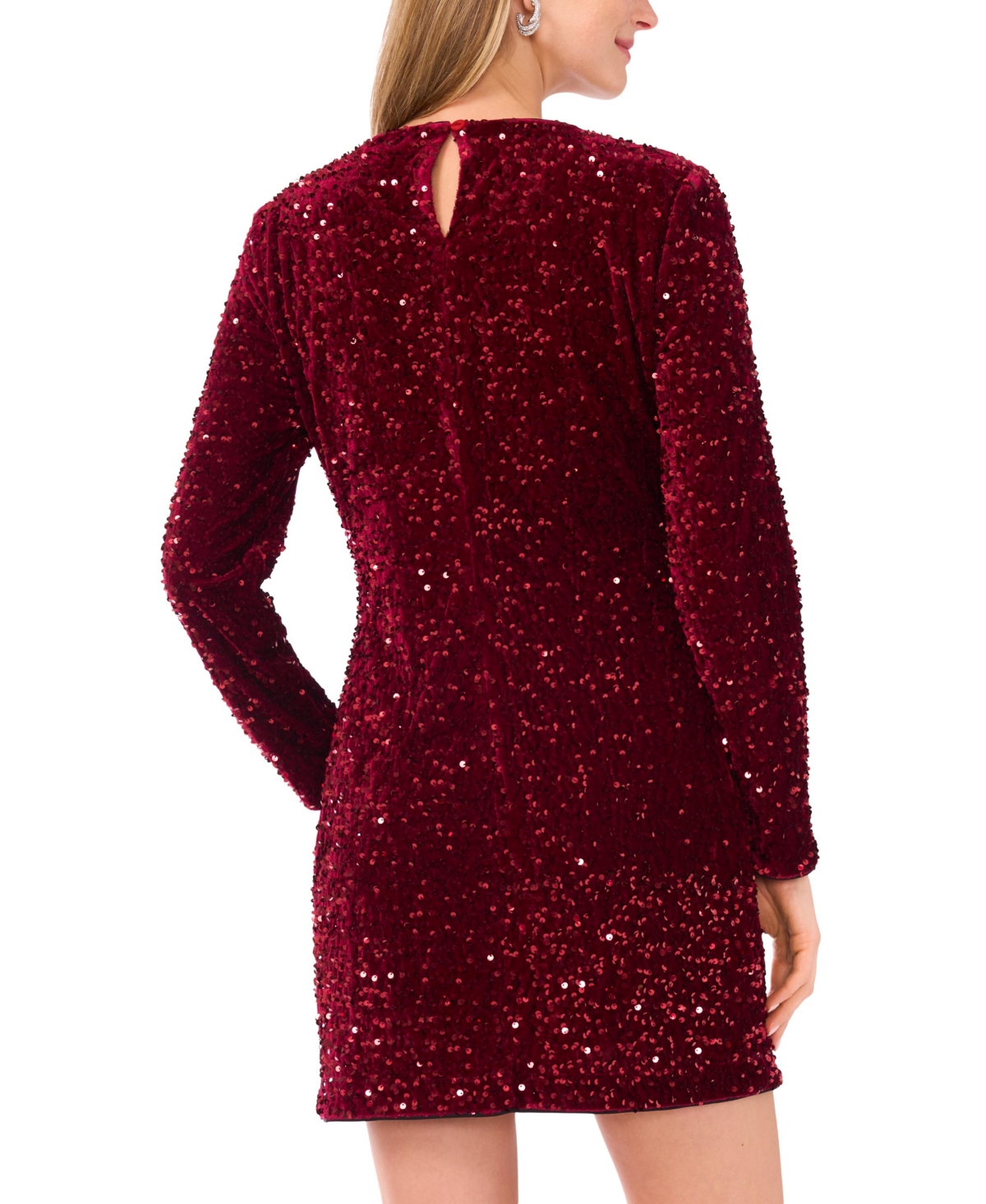 Vince Camuto Women's Long-Sleeve Sequin Dress