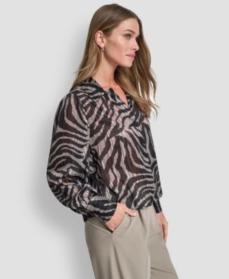 Women's Long Sleeve Collared Blouse