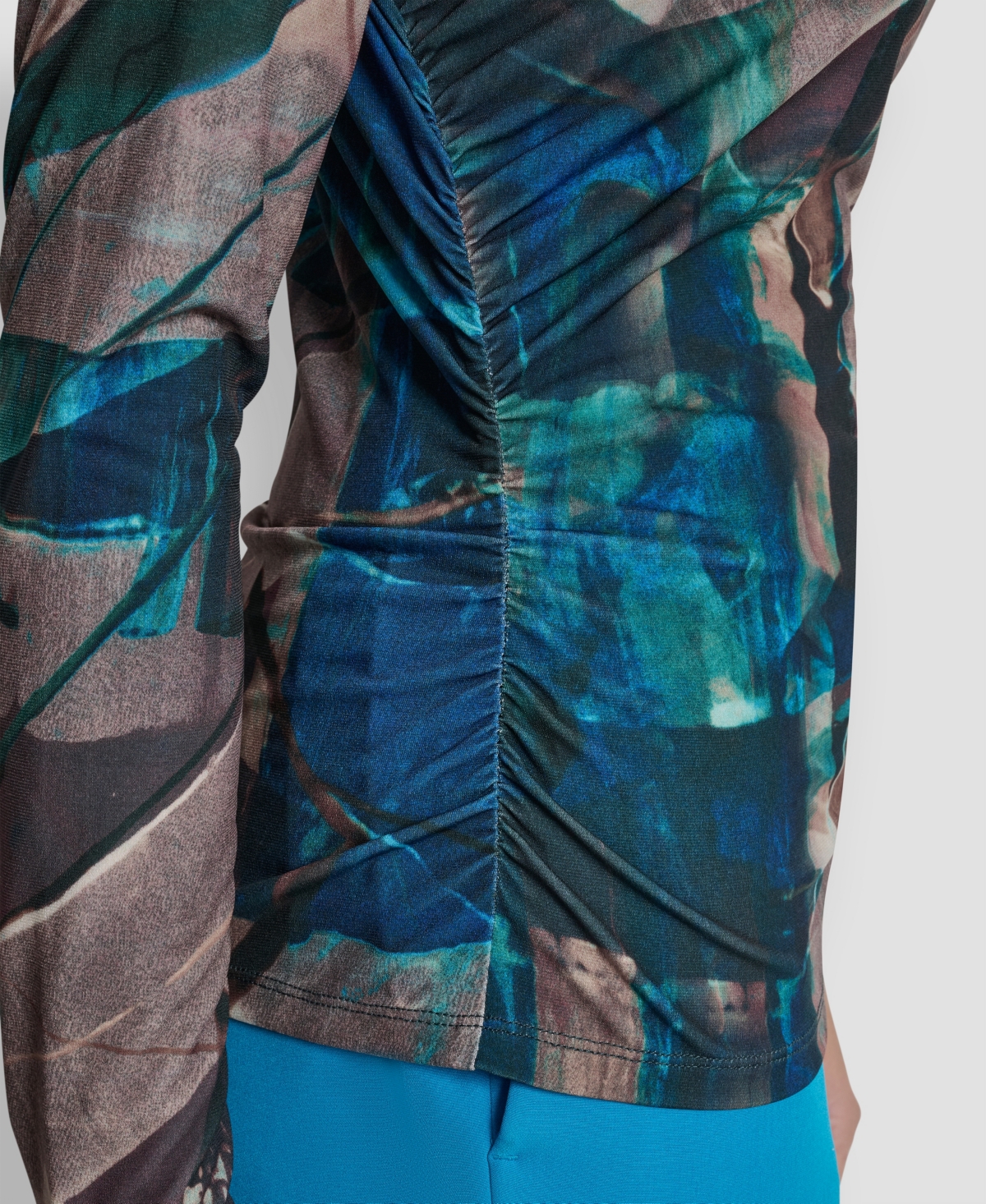 Dkny Women's Mock Neck Long Sleeve Top