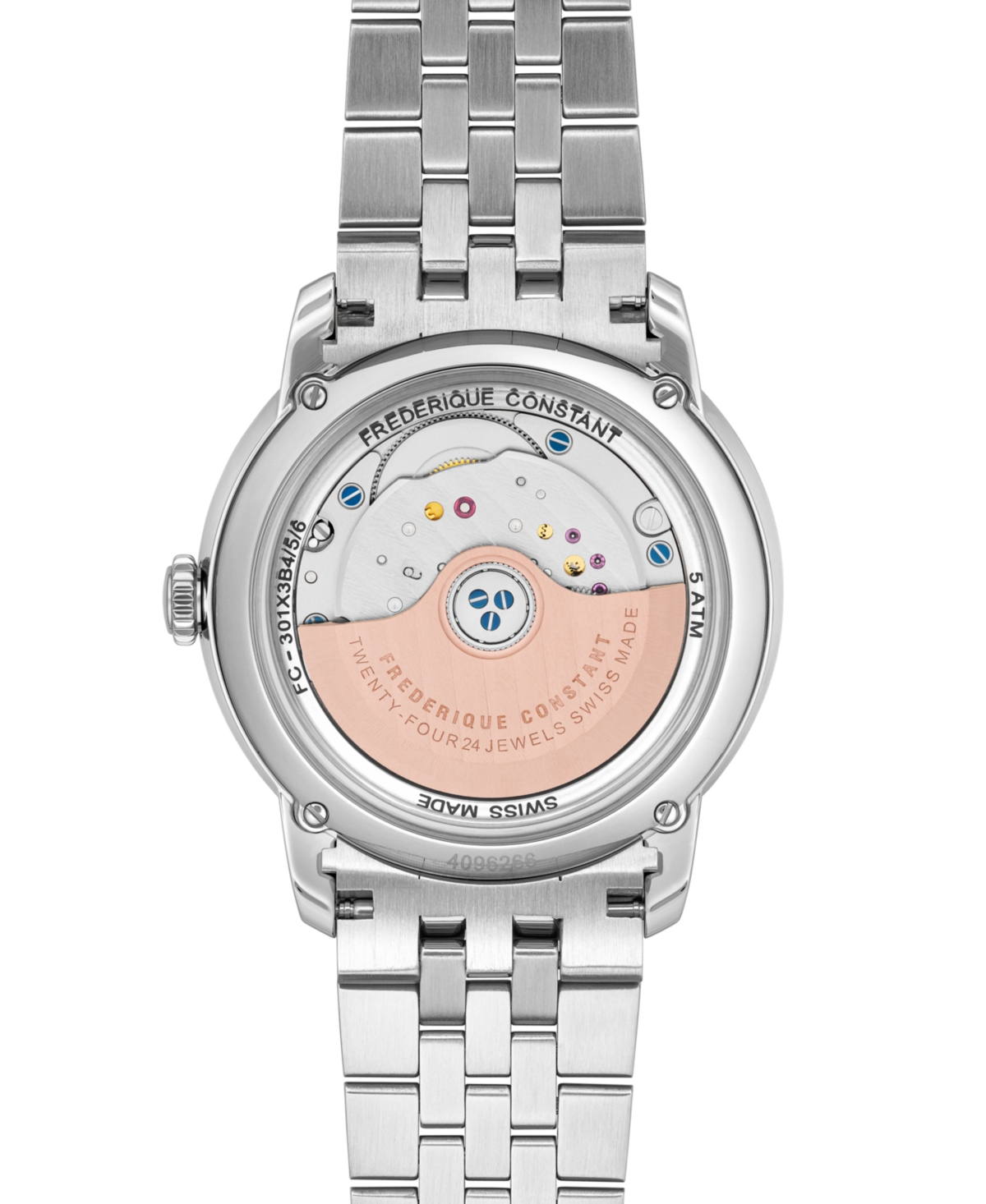 Frederique Constant Men's Classics Automatic Silver-Tone Bracelet Watch