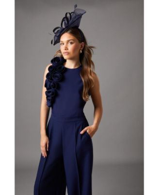 Women's Corsage Detail Pleated Jumpsuit