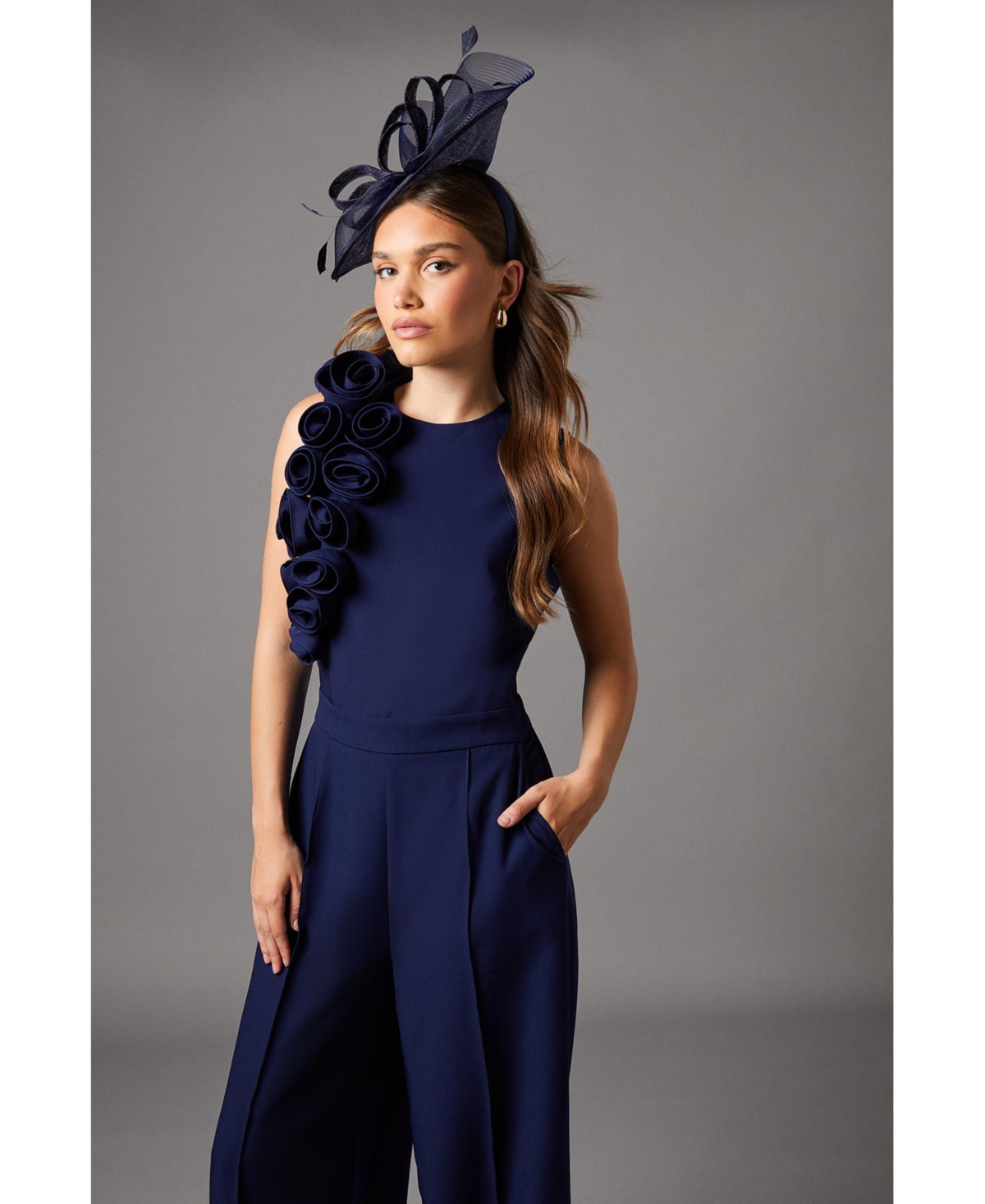 Coast Women's Corsage Detail Pleated Jumpsuit