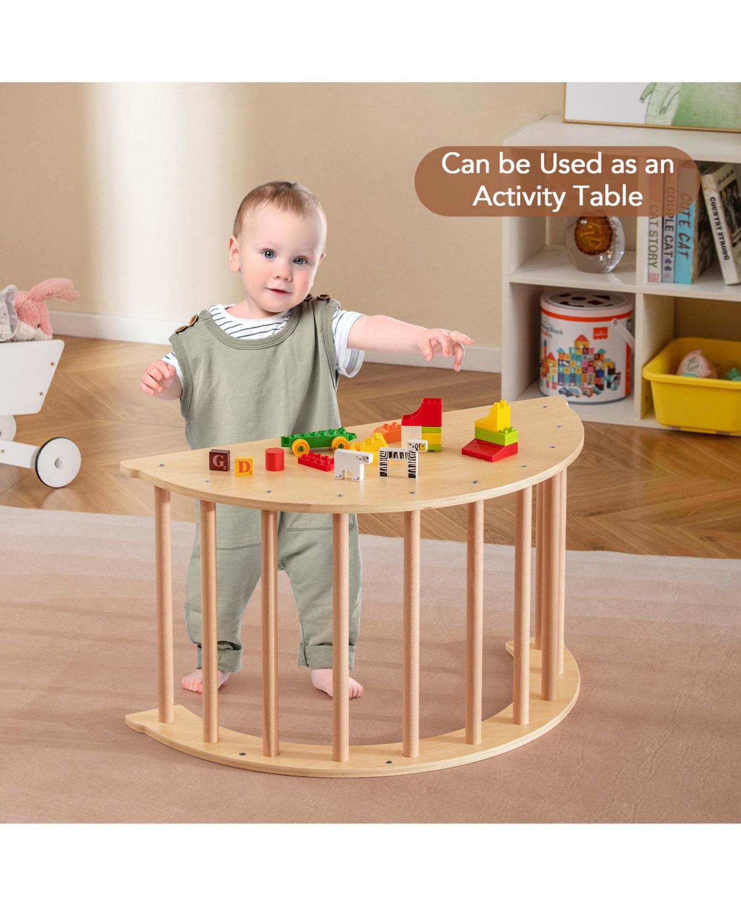 Baby 6-in-1 Montessori Climbing Arch with Cushion