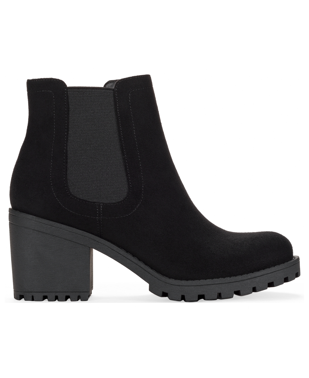 Wild Pair Women's Morghann Round Toe Lug Booties, Macy's Exclusive In Black