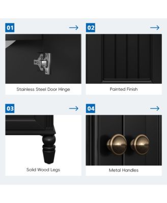 20"  Real Wood And MDF Cabinet with Doors, Drawer and Adjustable Foot Pads Boards Bathroom Vanity with Sink