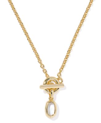 Kendra Scott - Malachite & Imitation Pearl 14K Gold Plated Over Brass Daphne Link and Chain Necklace