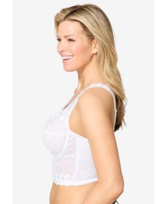 Women's Longline Embroidered Bra