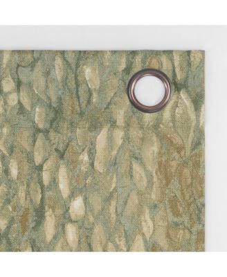 Halle Abstract Geometric Semi-Sheer Grommet Curtain Panel