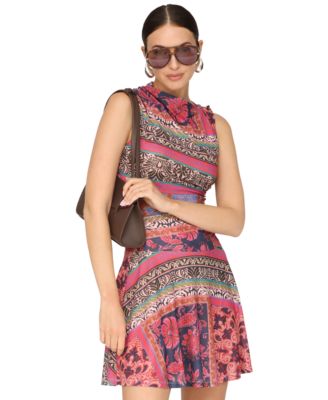 Women's Sleeveless Asymmetrical Mini Dress