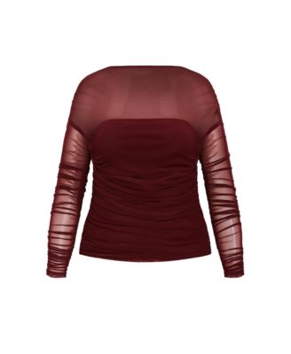 Plus Size Anastasia Mesh Top