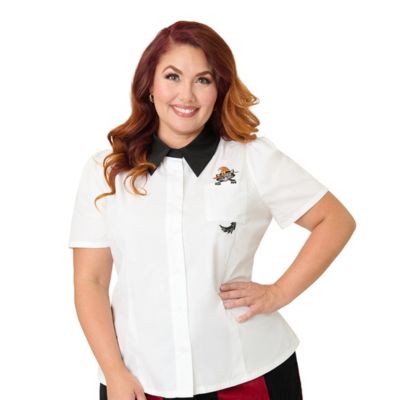 Women's Plus Size 1940s Collared Blouse